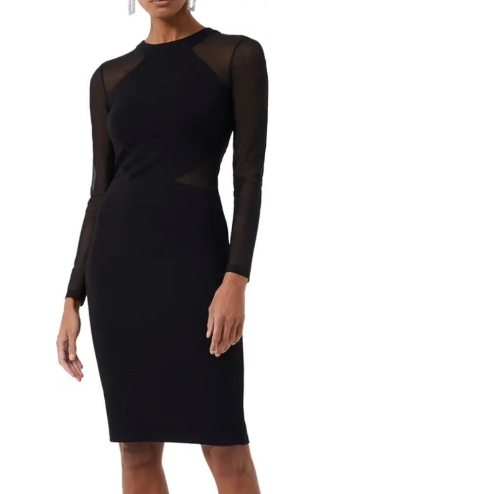 French Connection velvet and mesh dress